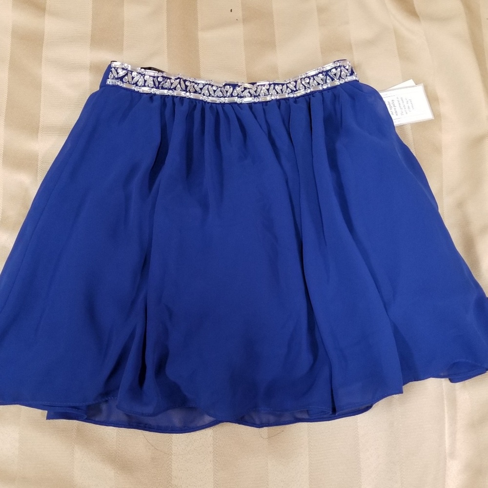 B. Darlin Royal Blue Sequined Skirt - Size 1/2